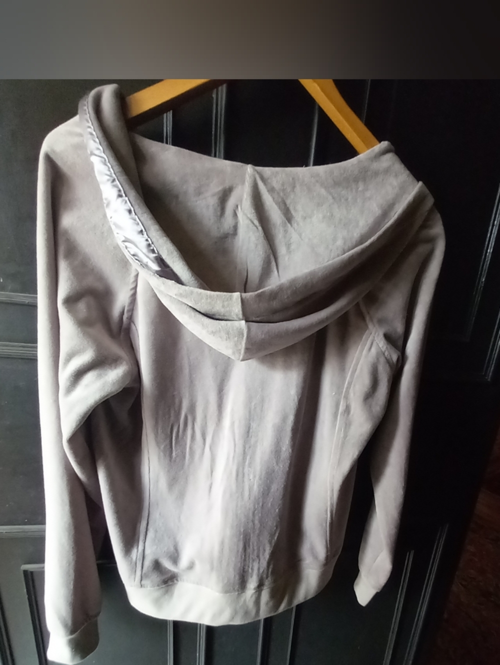 BCBG Max Azria Light Gray Zip-Up Hoodie - Picture 4 of 6